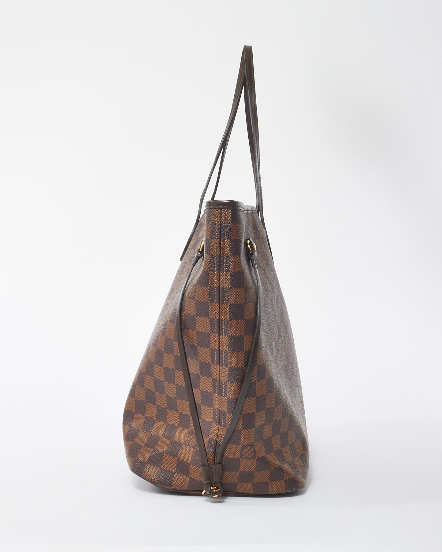 Louis Vuitton Coated Canvas Damier Ebene Neverfull GM Bag - With Pouch