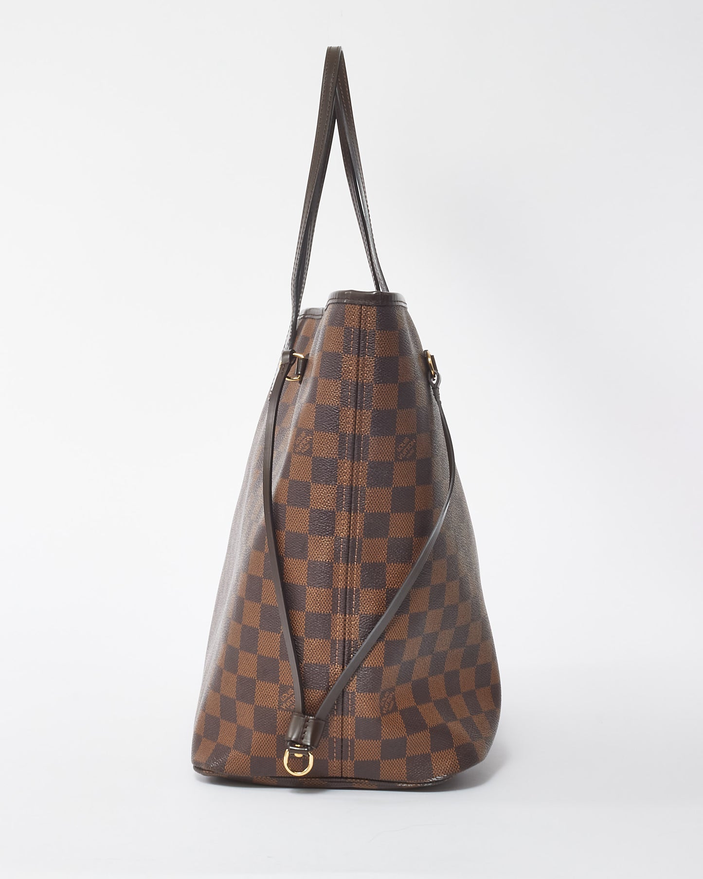 Louis Vuitton Coated Canvas Damier Ebene Neverfull GM Bag - With Pouch