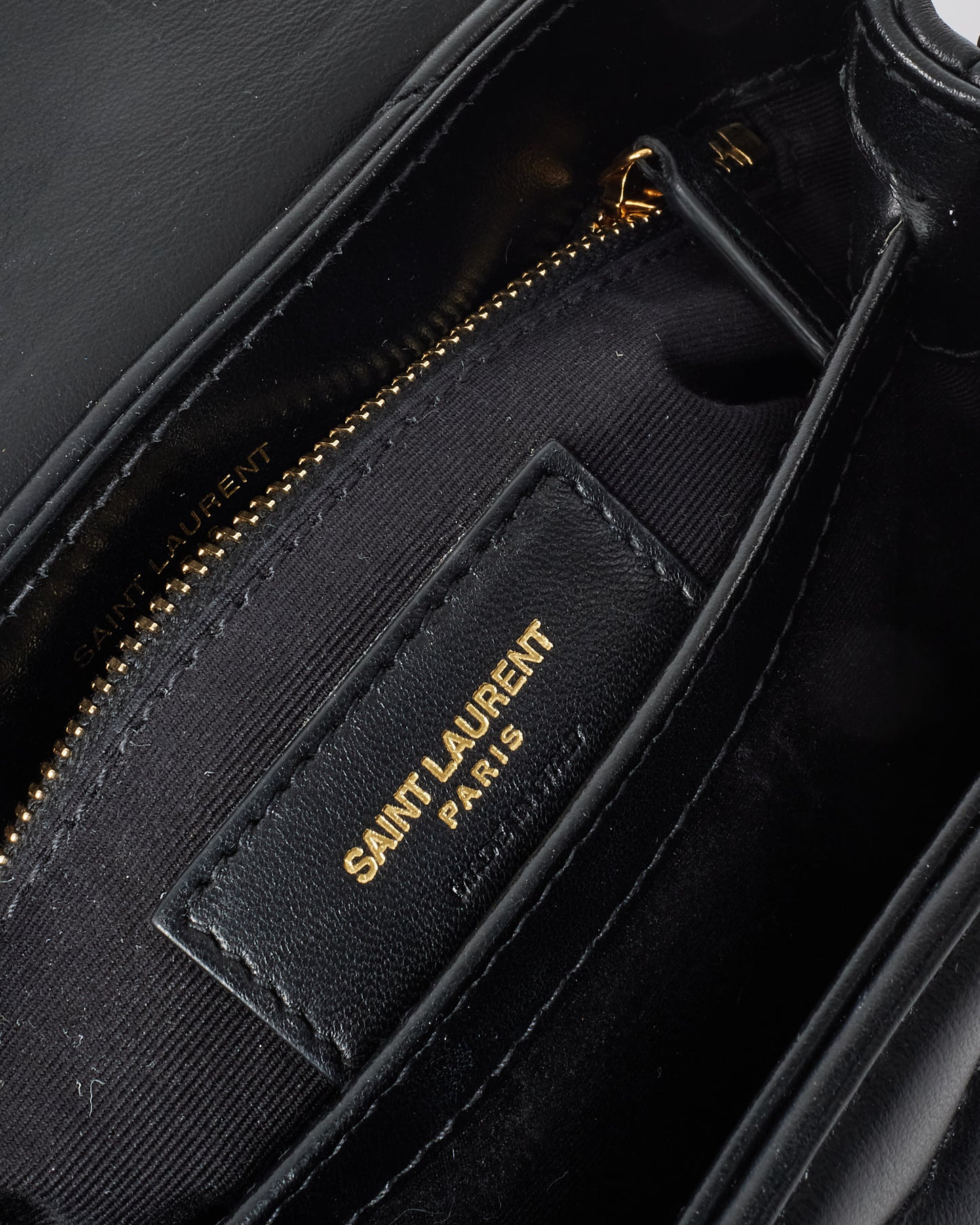 Saint Laurent Black Leather Toy LouLou Crossbody Bag GHW