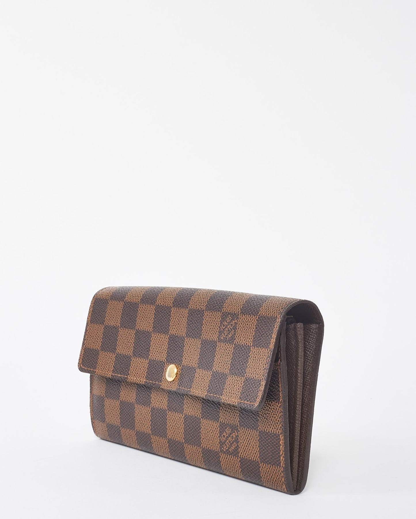 Louis Vuitton Damier Ebene Coated Canvas Sarah Long Wallet