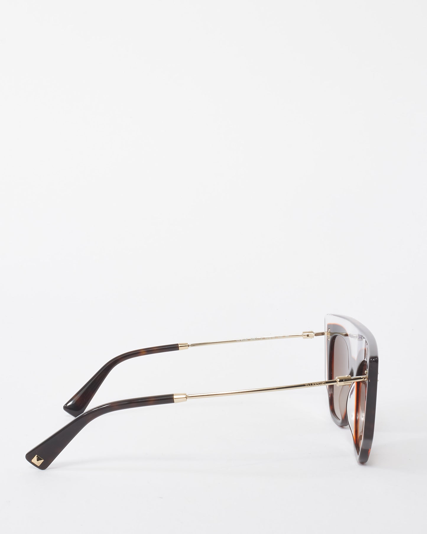 Valentino Brown and Clear 49MM Shield VA4035 Sunglasses