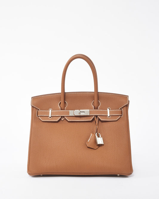 Hermès Gold Togo Leather Birkin 35 with Palladium Hardware