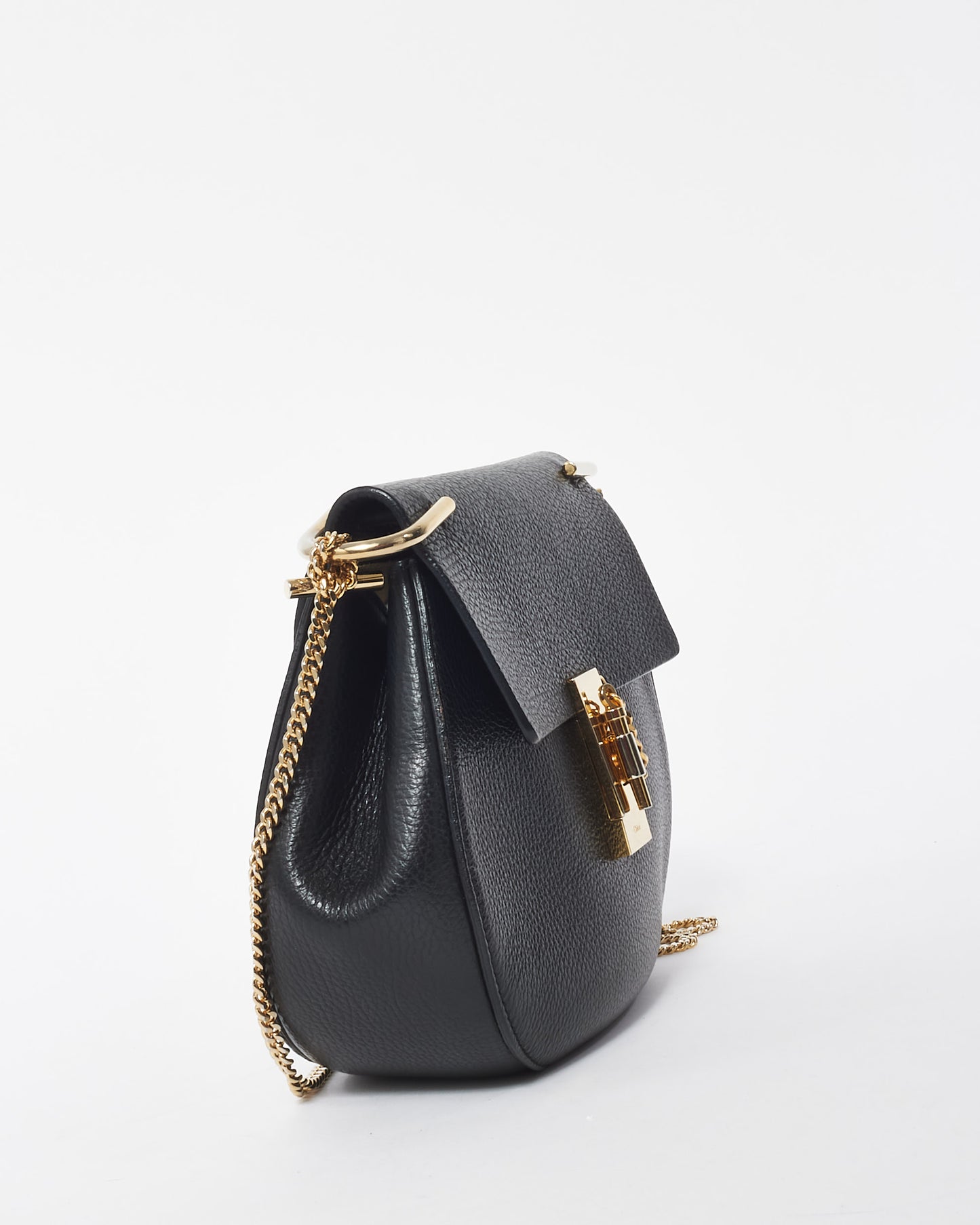 Chloé Black Leather Drew Crossbody Bag