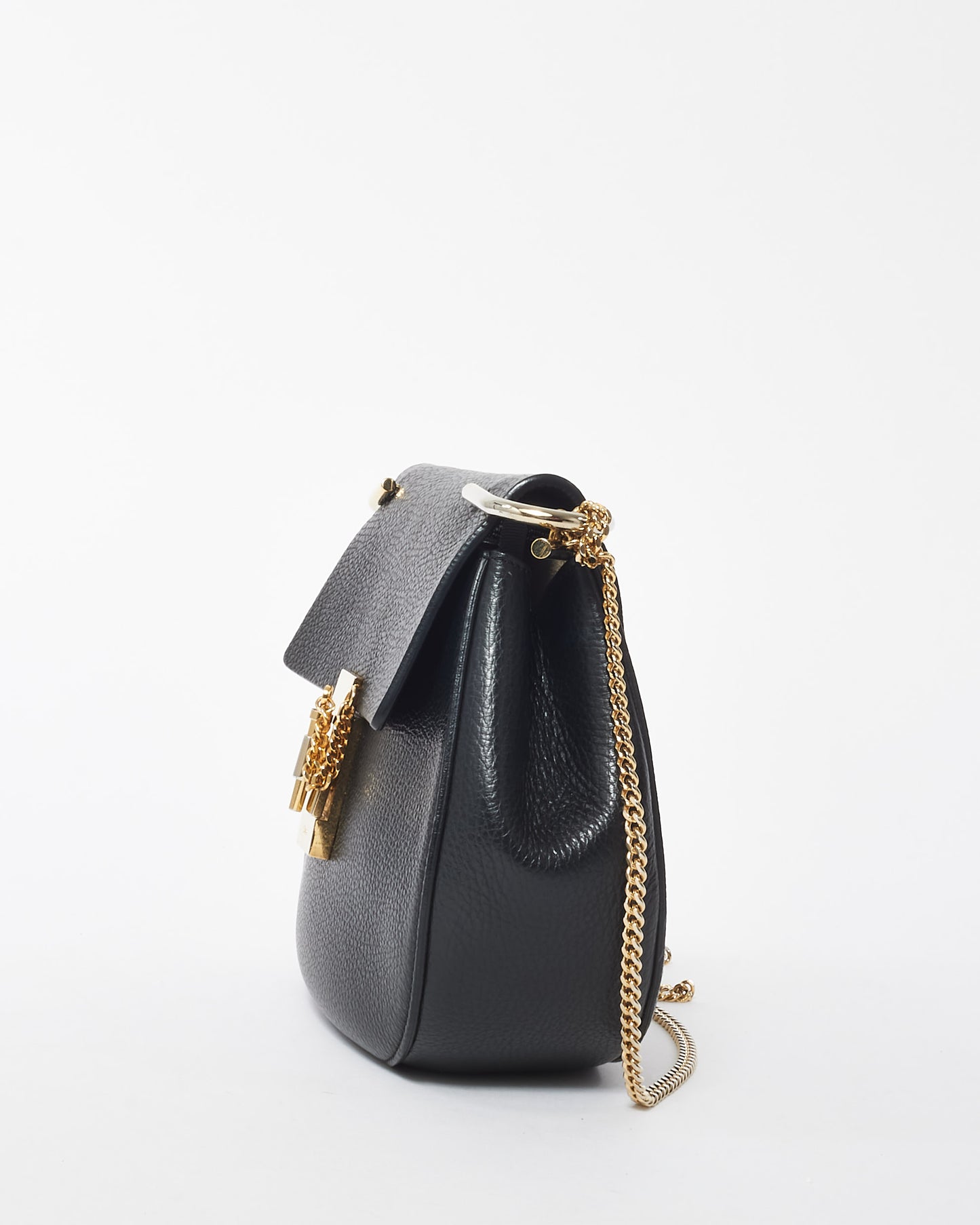 Chloé Black Leather Drew Crossbody Bag