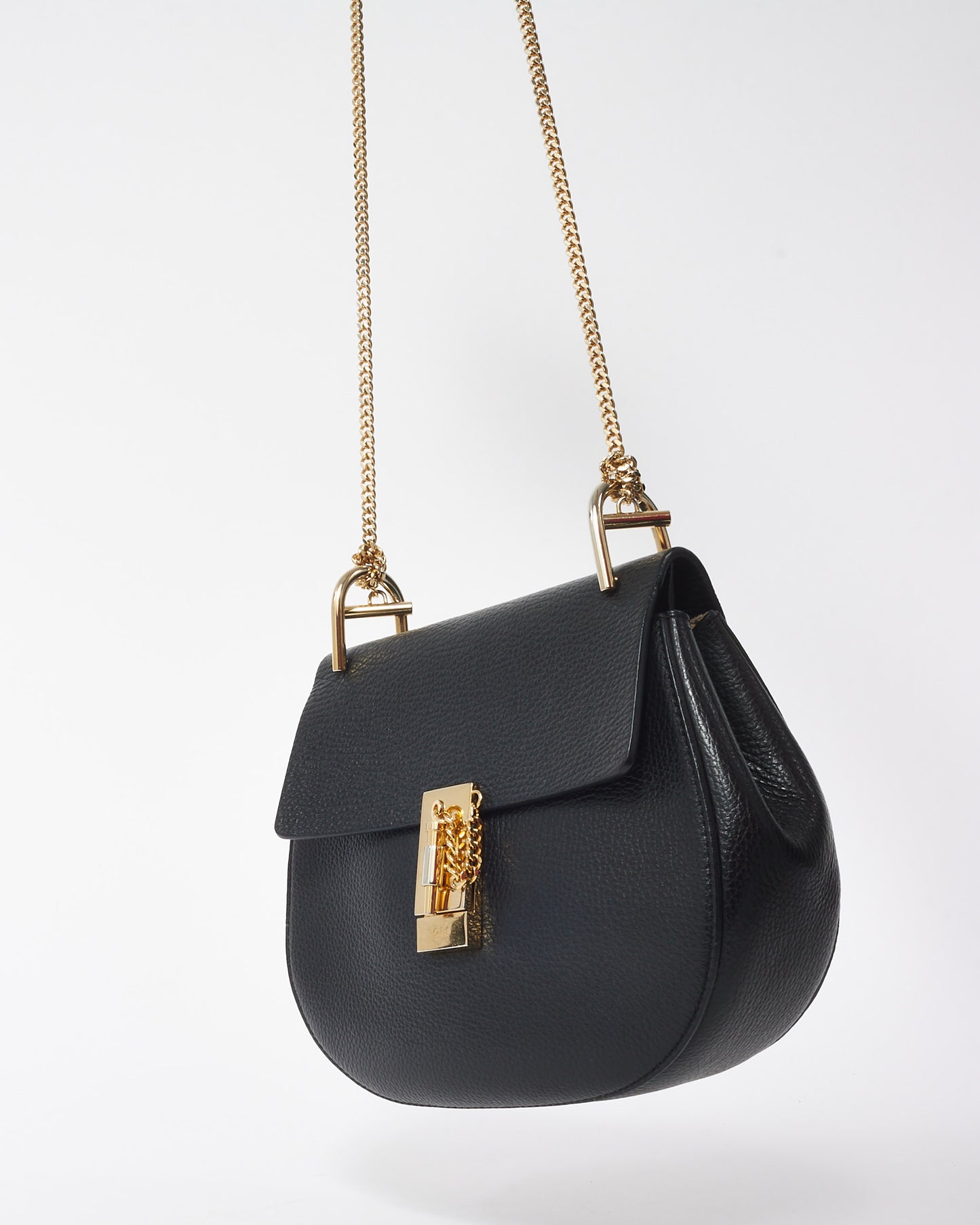 Chloé Black Leather Drew Crossbody Bag