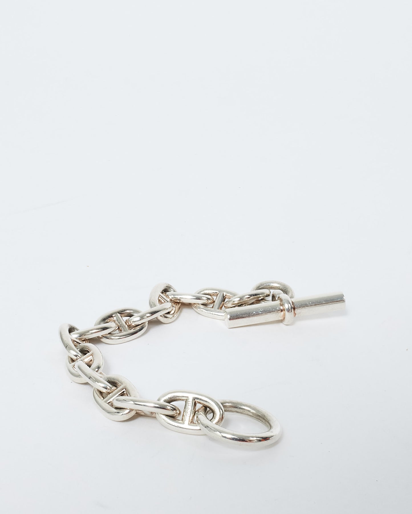 Hermès Sterling Silver Chaîne d
Ancre Bracelet - Size 13