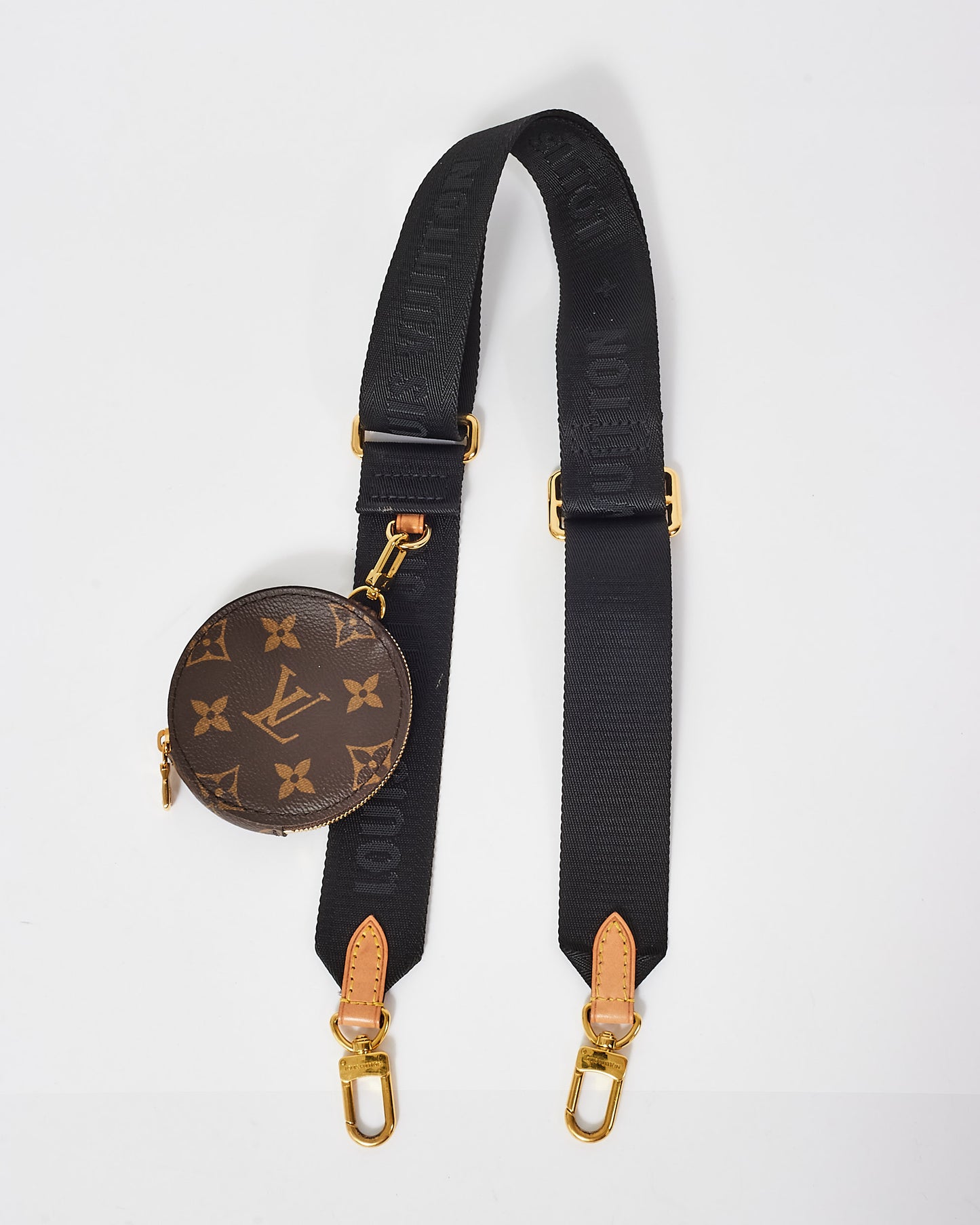 Louis Vuitton Black Canvas and Monogram Bandoulière Strap