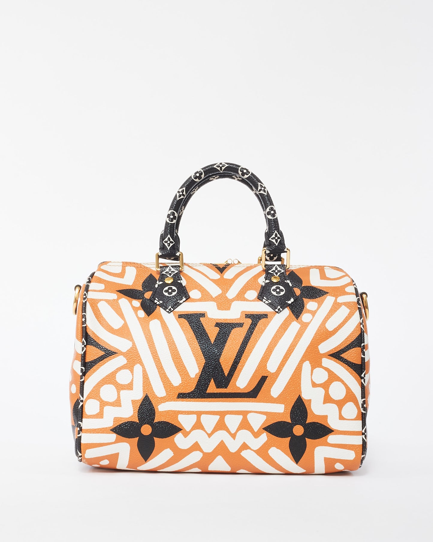 Louis Vuitton Coated Canvas Cream and Caramel Crafty Speedy 25 Bandoulière Bag