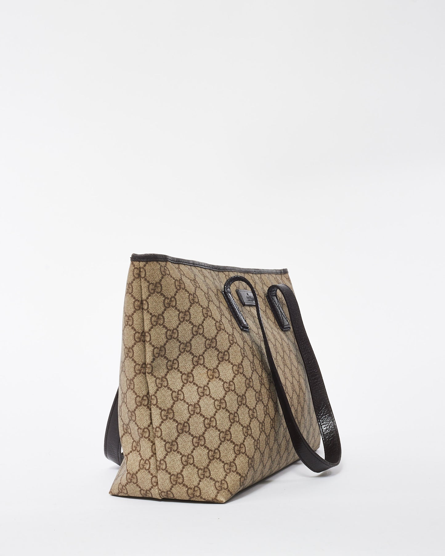 Gucci Brown Monogram GG Supreme Coated Canvas Shopping Tote