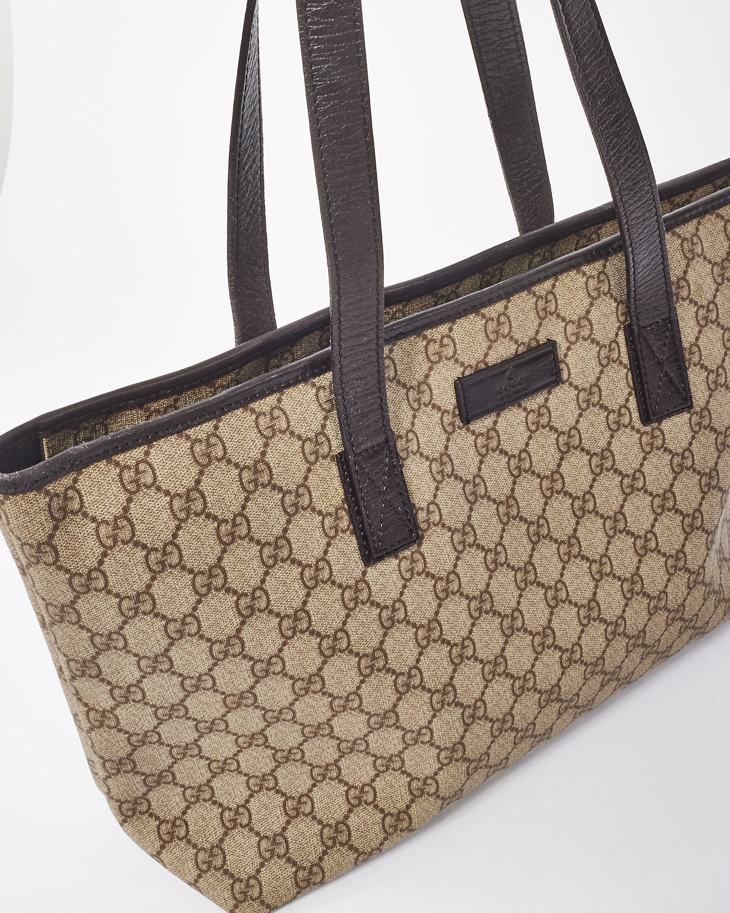 Gucci Brown Monogram GG Supreme Coated Canvas Shopping Tote