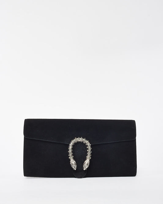 Gucci Black Suede Long Dionysus Clutch