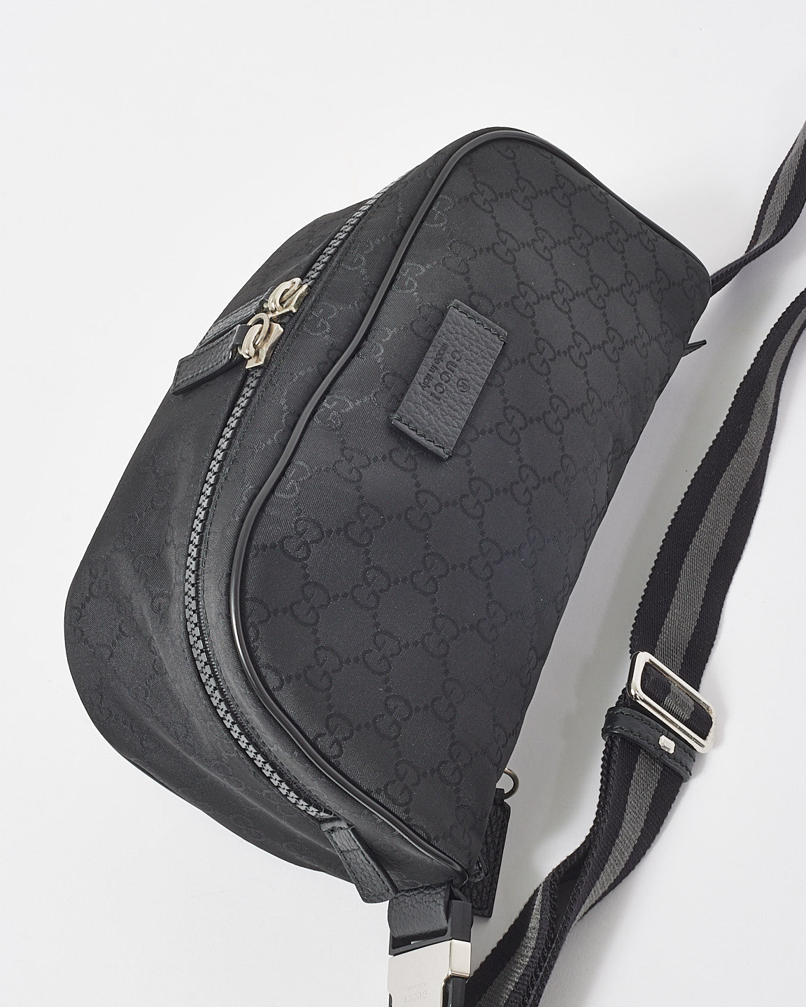 Gucci Black GG Monogram Canvas Bum Bag