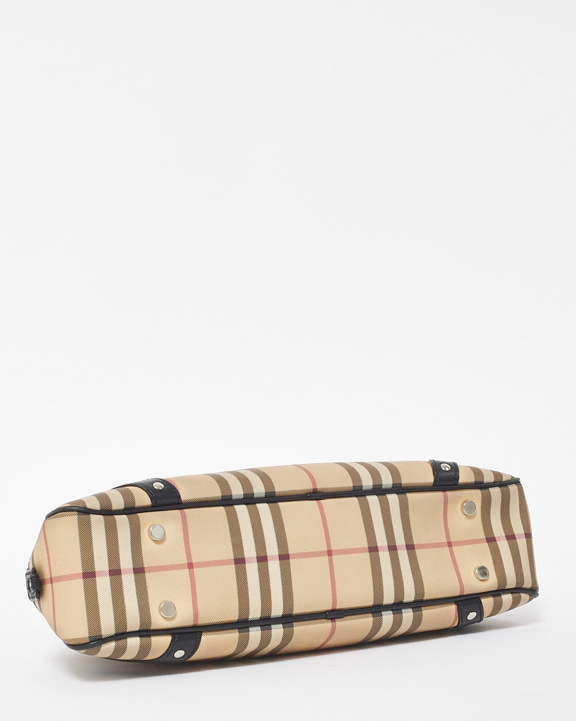 Burberry Beige Nova Check Canvas Bowler Bag