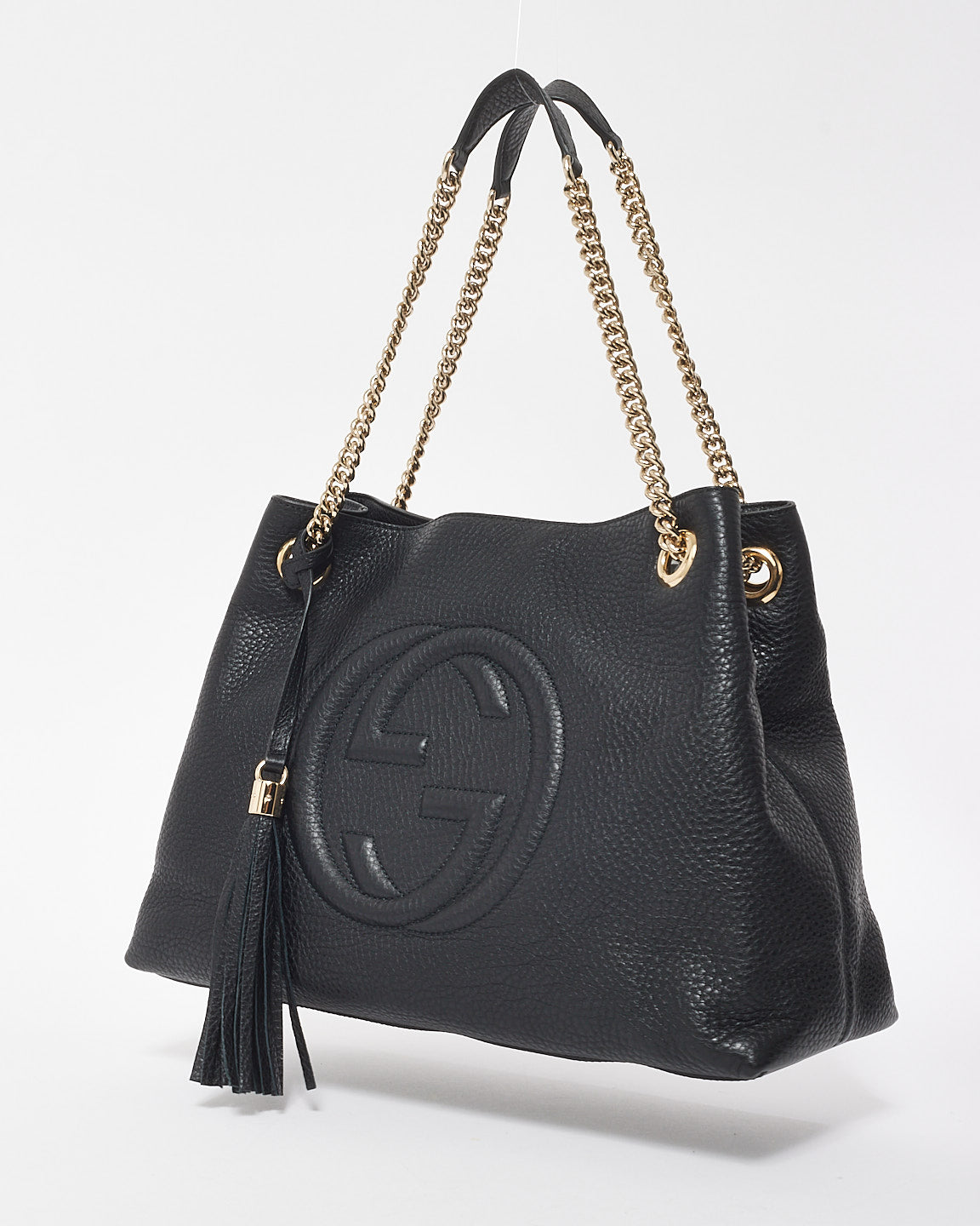 Gucci Black Leather Medium Soho Chain Shoulder Bag