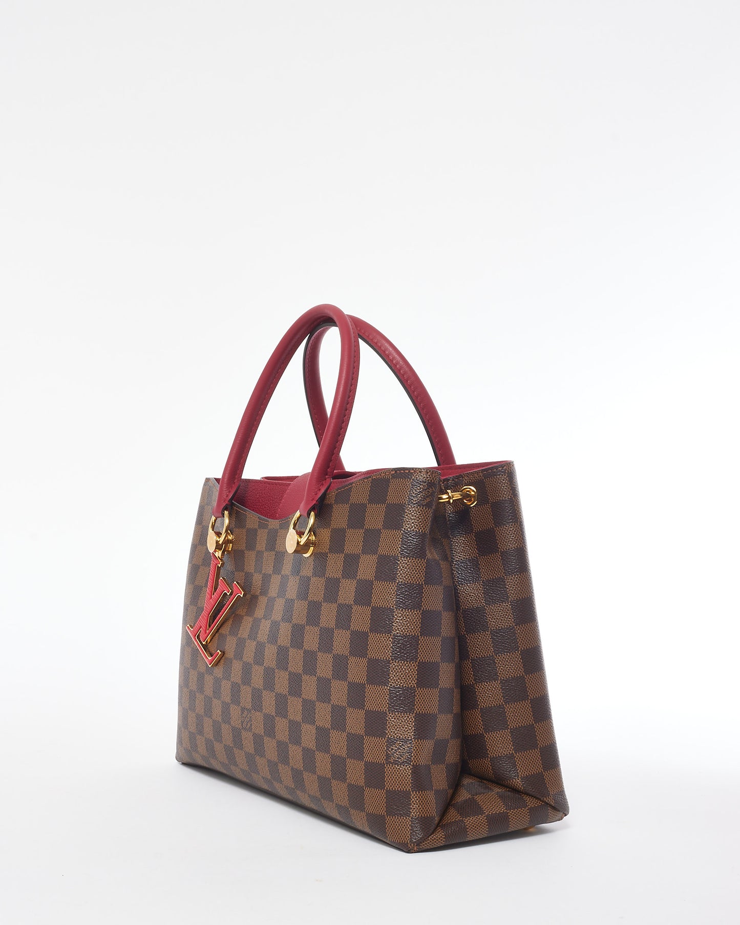 Louis Vuitton Damier Ebene Coated Canvas 
Fushia Riverside Tote