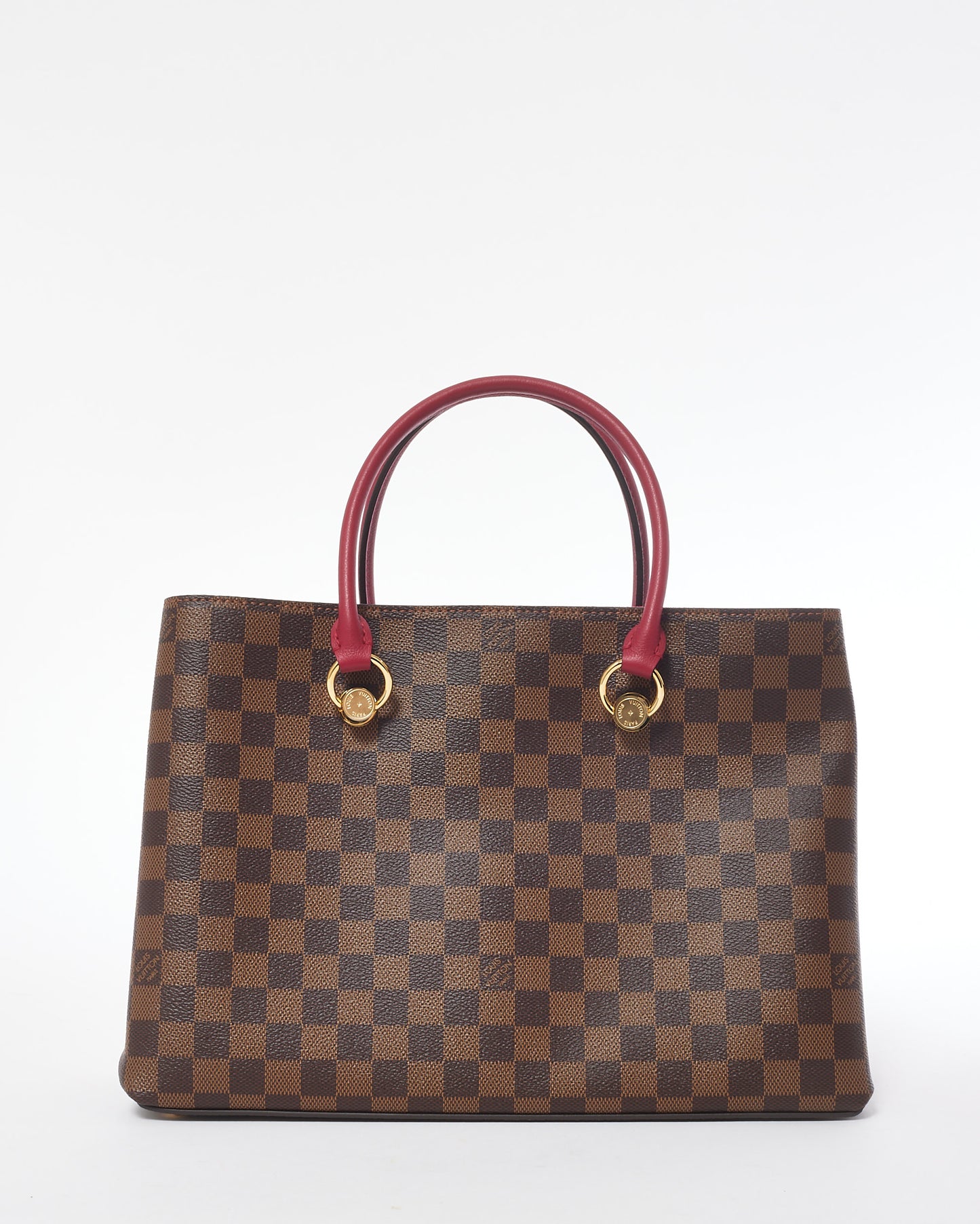 Louis Vuitton Damier Ebene Coated Canvas 
Fushia Riverside Tote