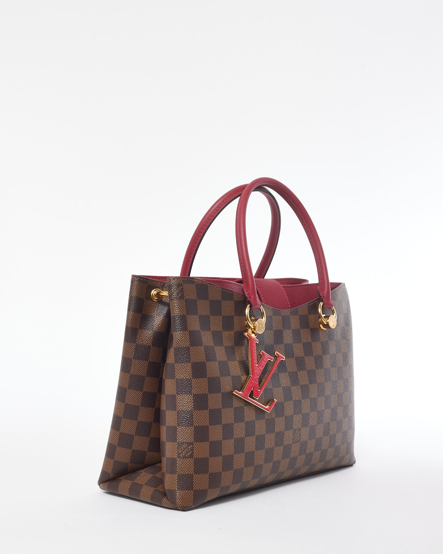 Louis Vuitton Damier Ebene Coated Canvas 
Fushia Riverside Tote