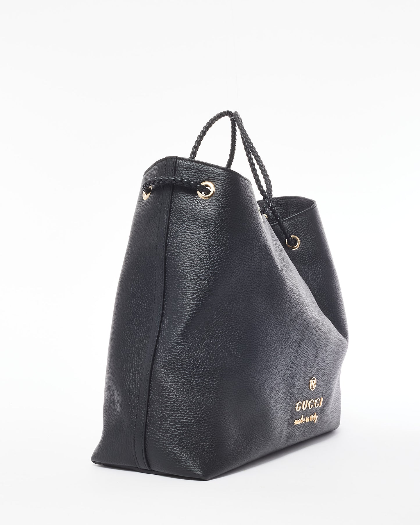 Gucci Black Leather Gifford Bucket Shoulder Bag