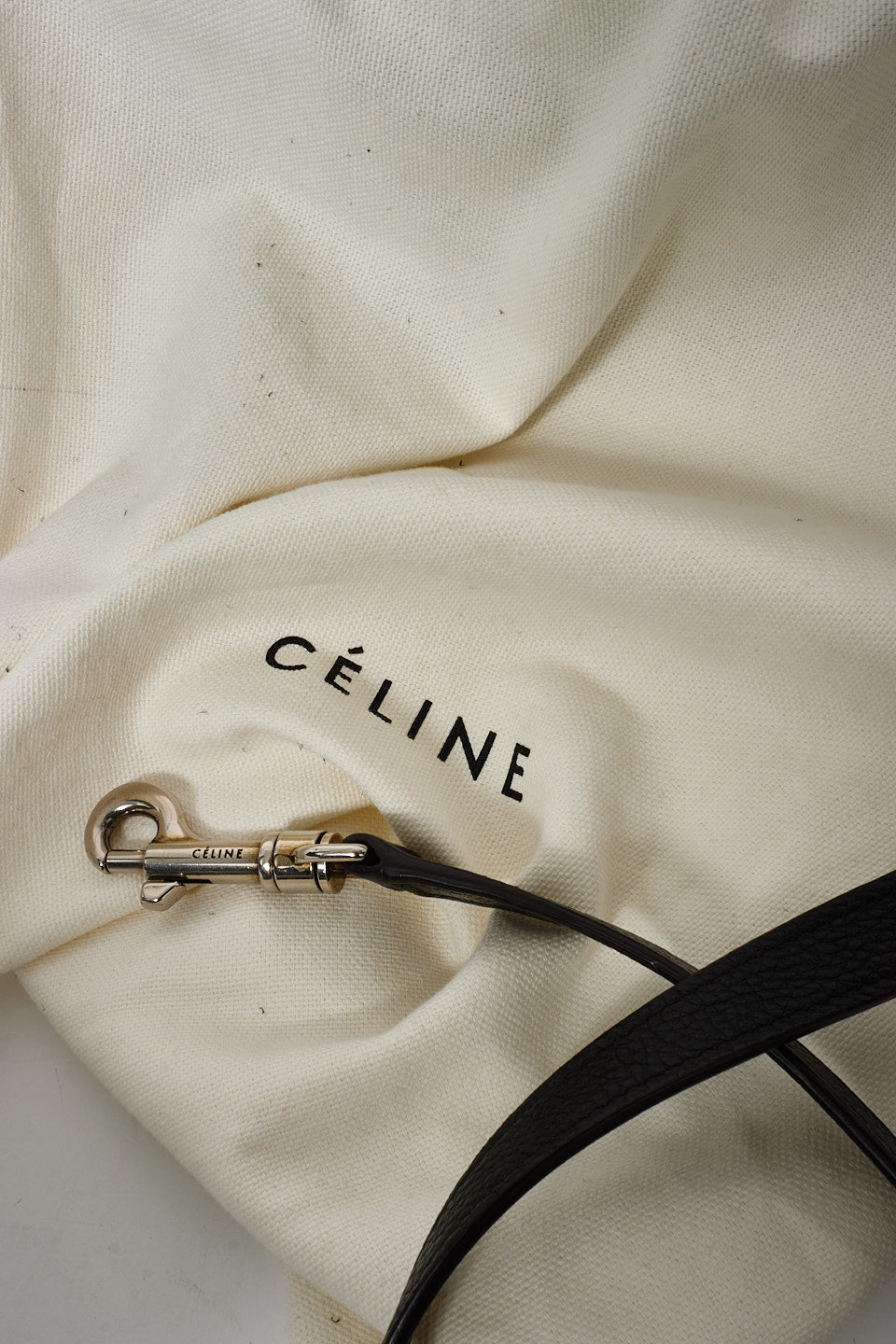 Celine Black Leather Nano Luggage Tote