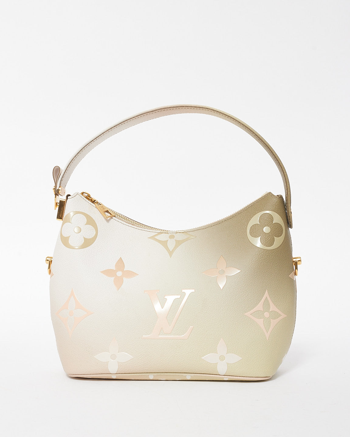 Louis Vuitton Taupe White 
Pink Gradient Monogram Leather PM Marshmallow Bag