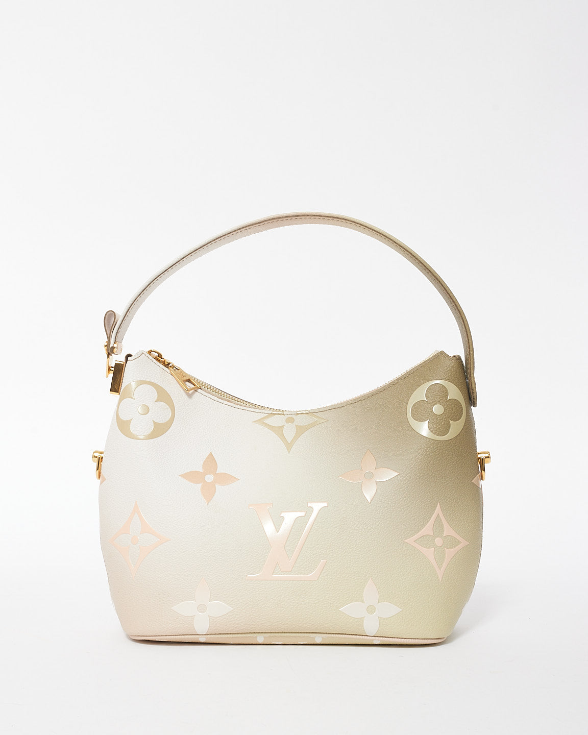 Louis Vuitton Taupe White 
Pink Gradient Monogram Leather PM Marshmallow Bag