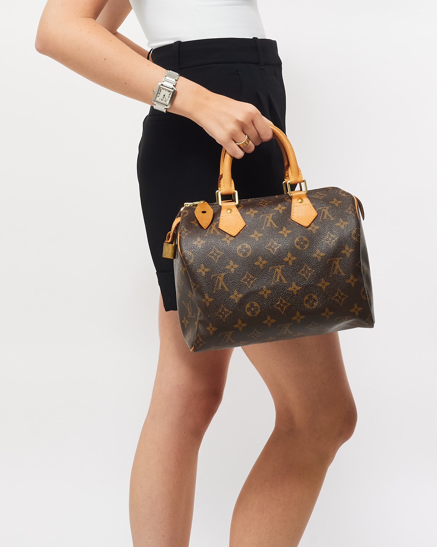 Louis Vuitton Monogram Coated Canvas Speedy 25 Bag