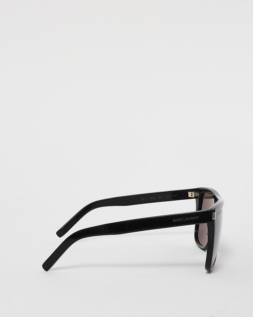 Saint Laurent Black Acetate SL1002 Flat Top Sunglasses