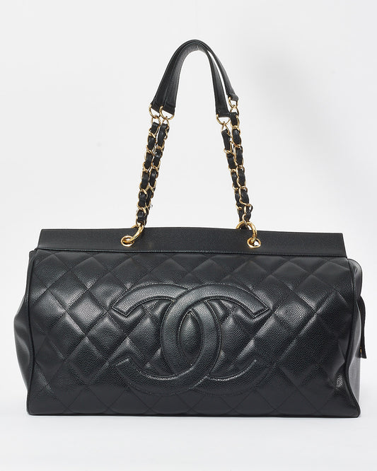 Chanel Black Caviar Leather XXL GST Weekender Bag