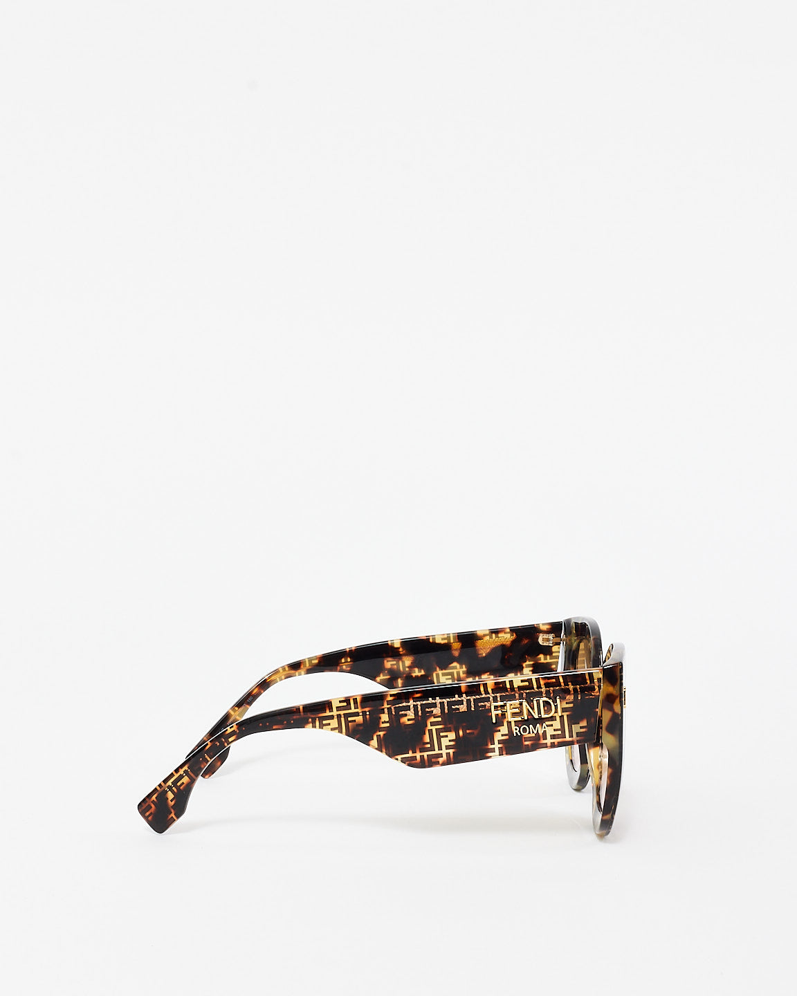 Fendi Brown Monogram Acetate Oversized FF 0435/S Sunglasses