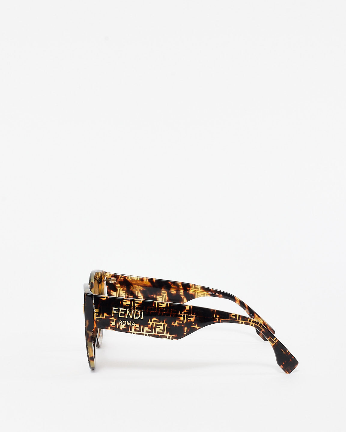 Fendi Brown Monogram Acetate Oversized FF 0435/S Sunglasses