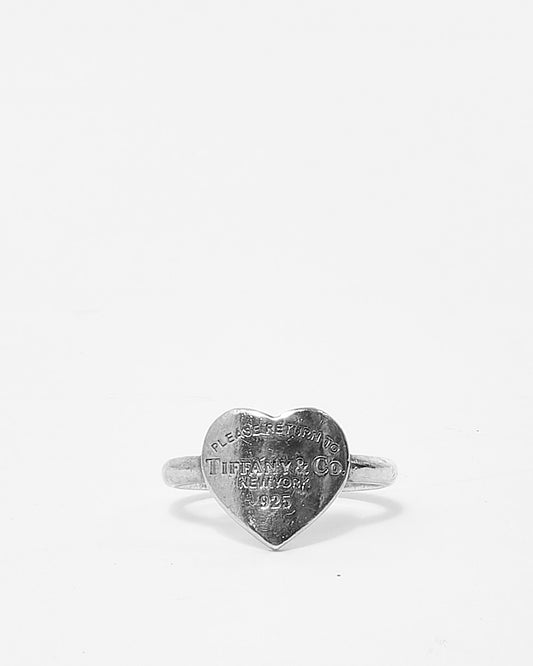 Tiffany 
Co. Return To Tiffany Sterling Silver Heart Ring - 7