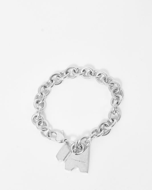 Tiffany 
Co. Silver Dog Pendant Chain Link Bracelet