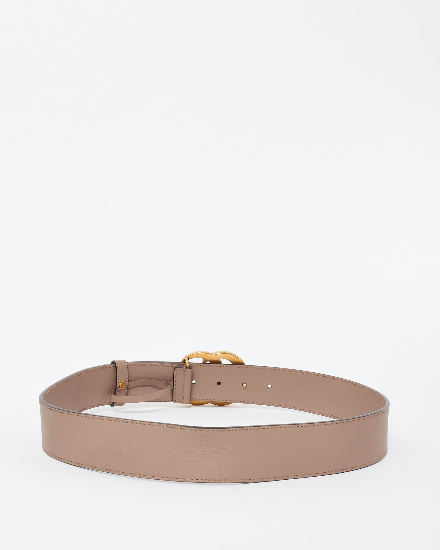 Gucci Beige Smooth Leather GG Marmont Belt - 85/34