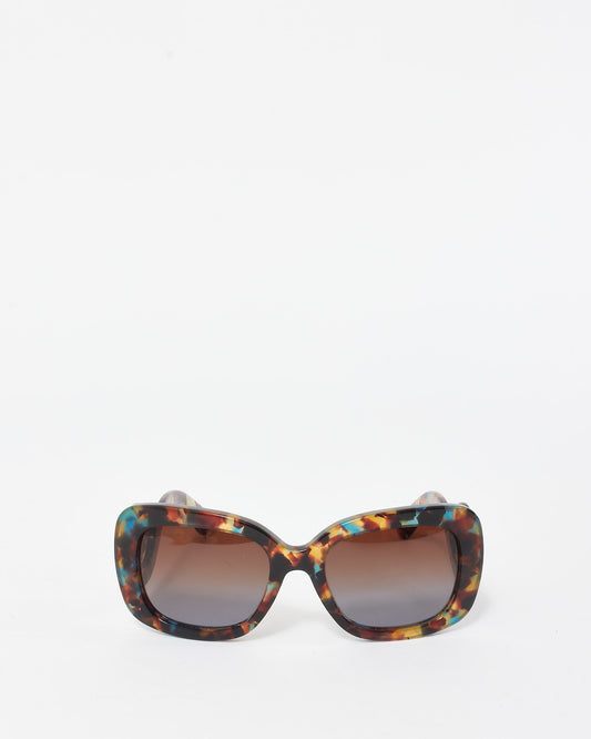 Prada Multi Color Tortoise Acetate SPR270 Swirl Sunglasses