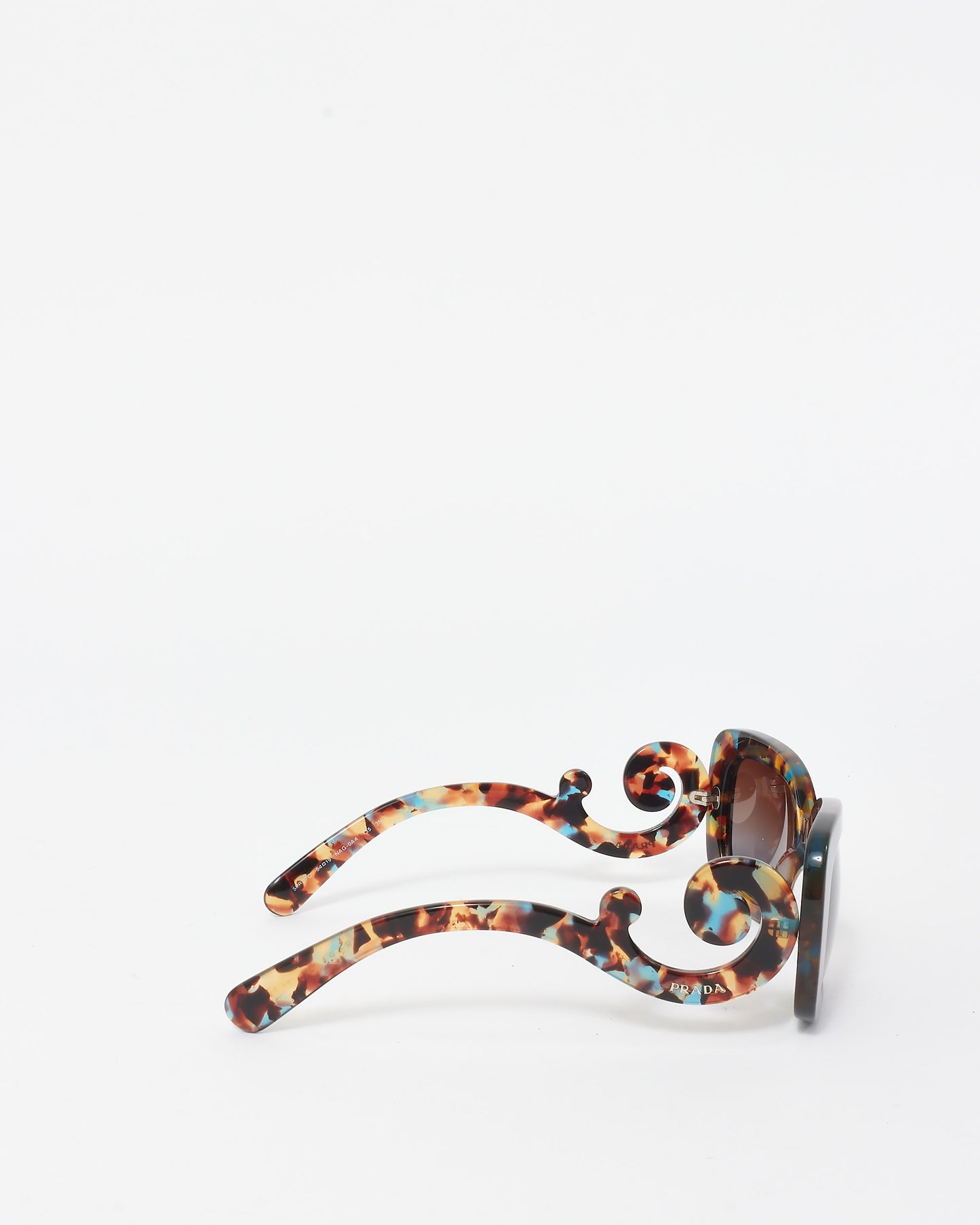 Prada Multi Color Tortoise Acetate SPR270 Swirl Sunglasses