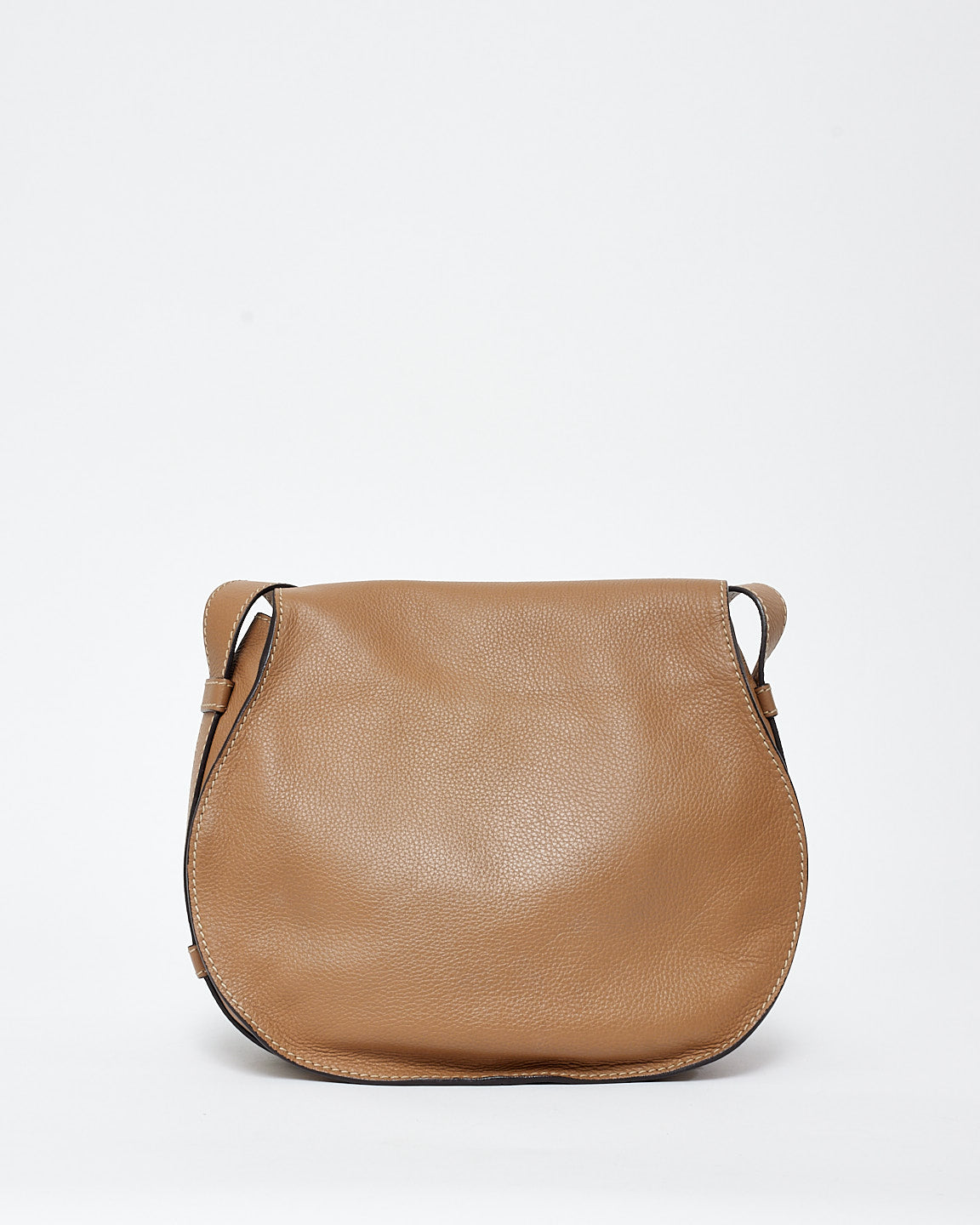 Chloé Brown Leather Marcie Crossbody Saddle Bag