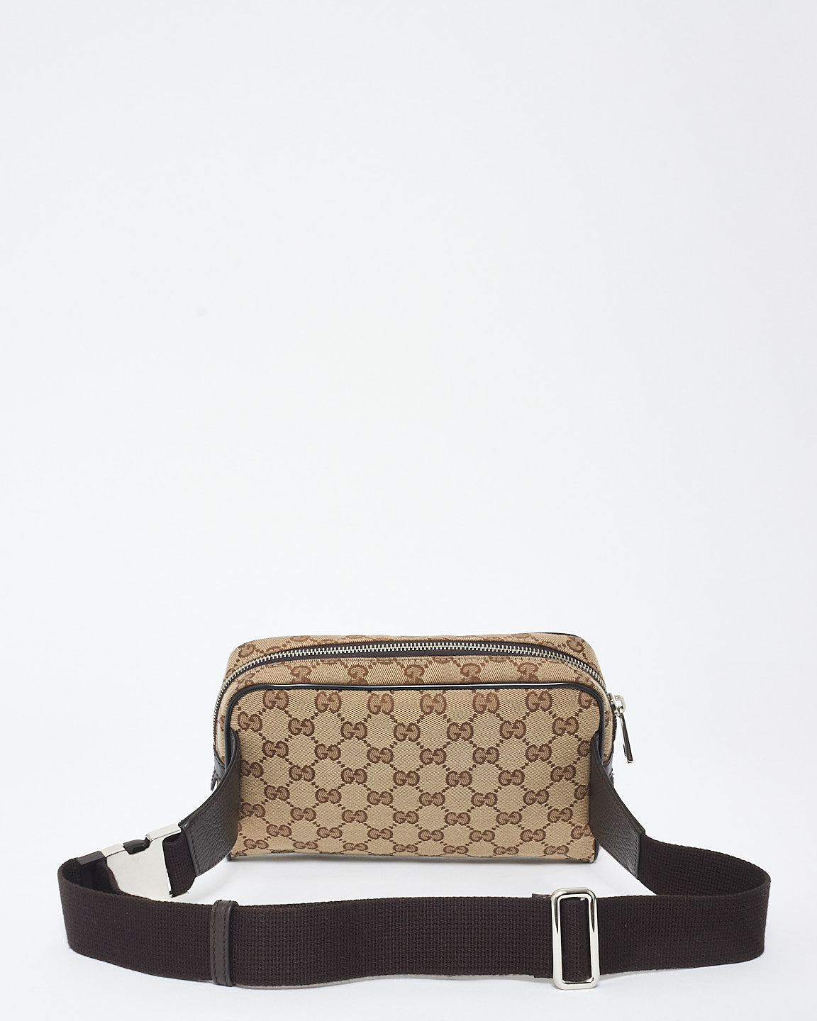 Gucci Brown Monogram Canvas Belt Bag