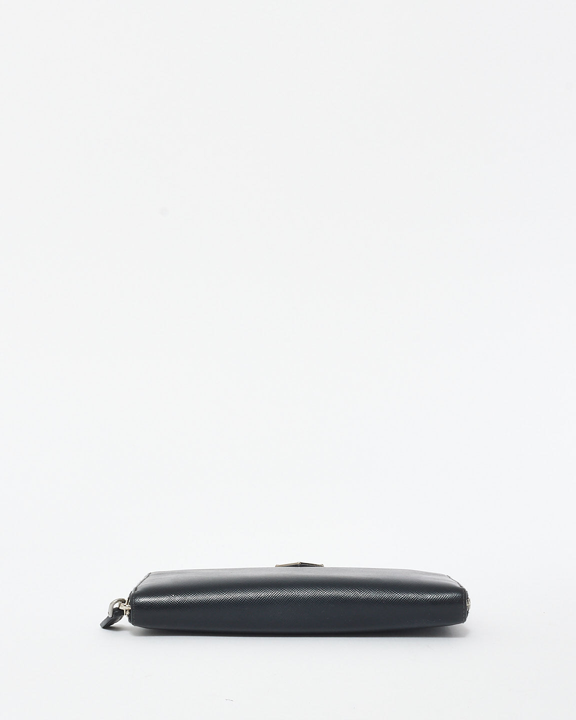 Prada Black Saffiano Leather Long Zip Wallet