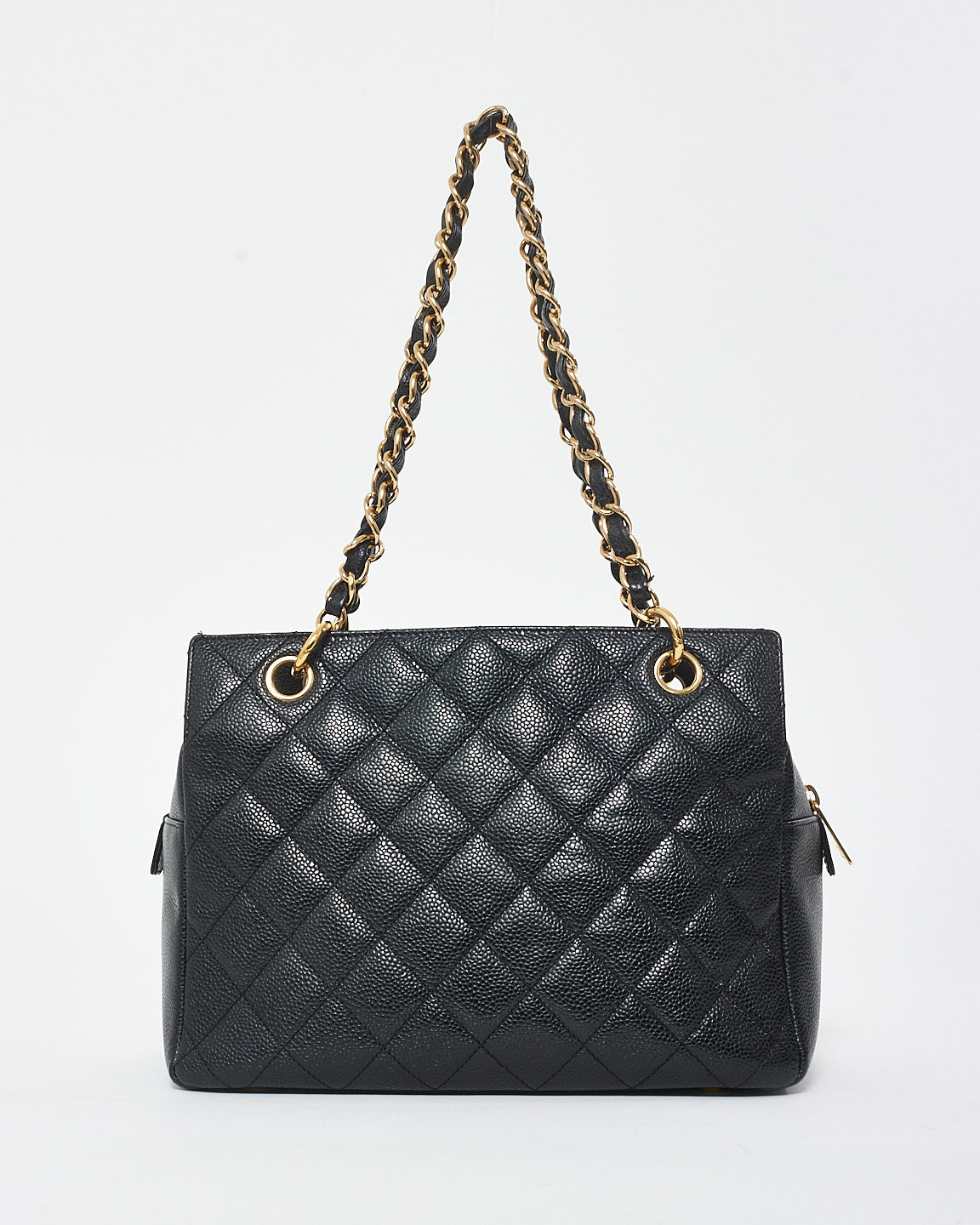 Chanel Black Caviar Leather Petite Timeless Tote Bag