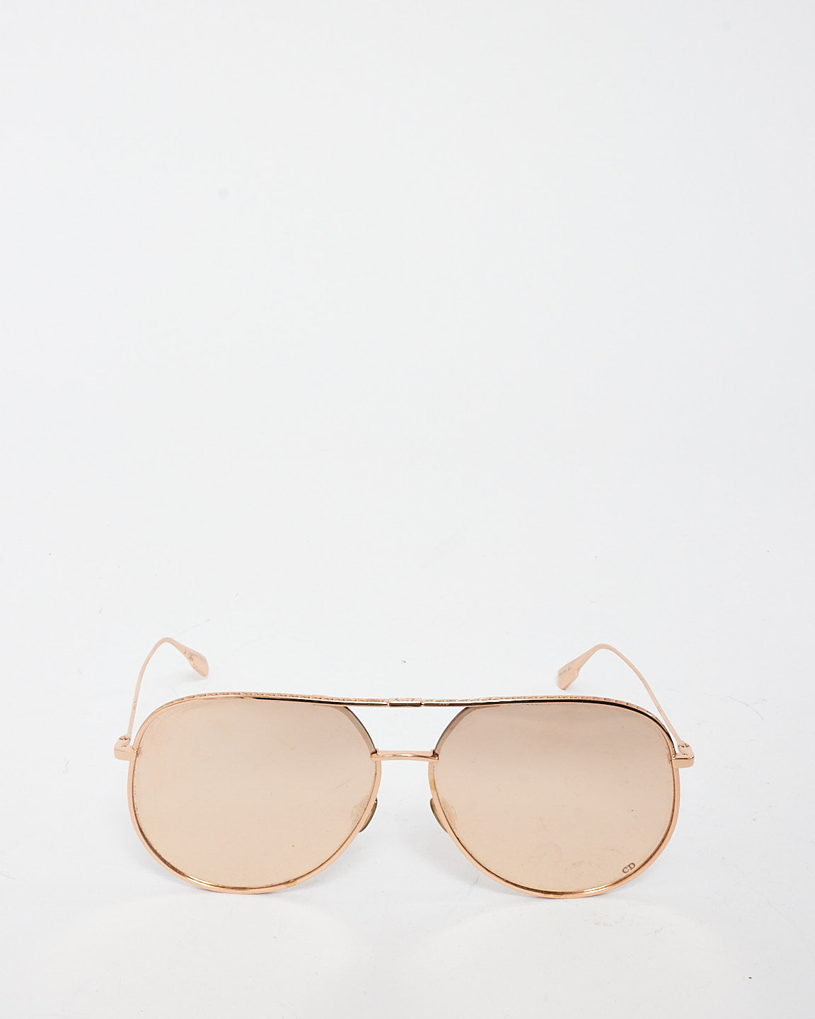 Dior Rose Gold Metal Aviator Sunglasses