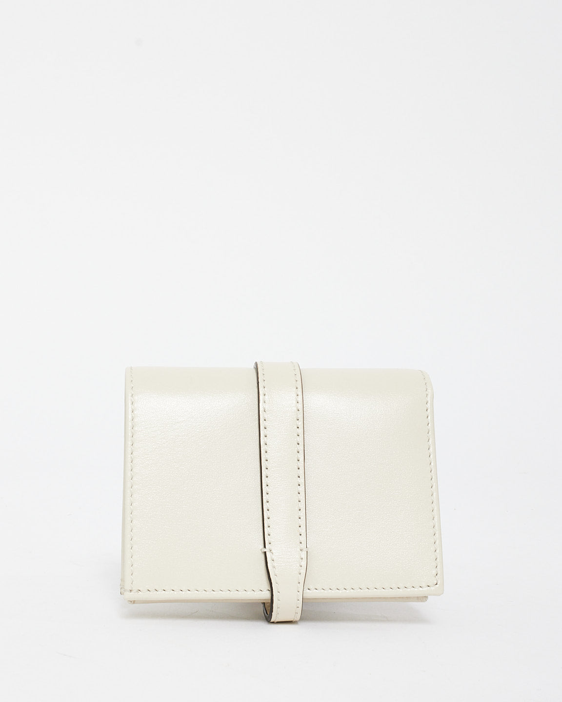 Gucci Off White Leather Jackie 1961 Compact Wallet