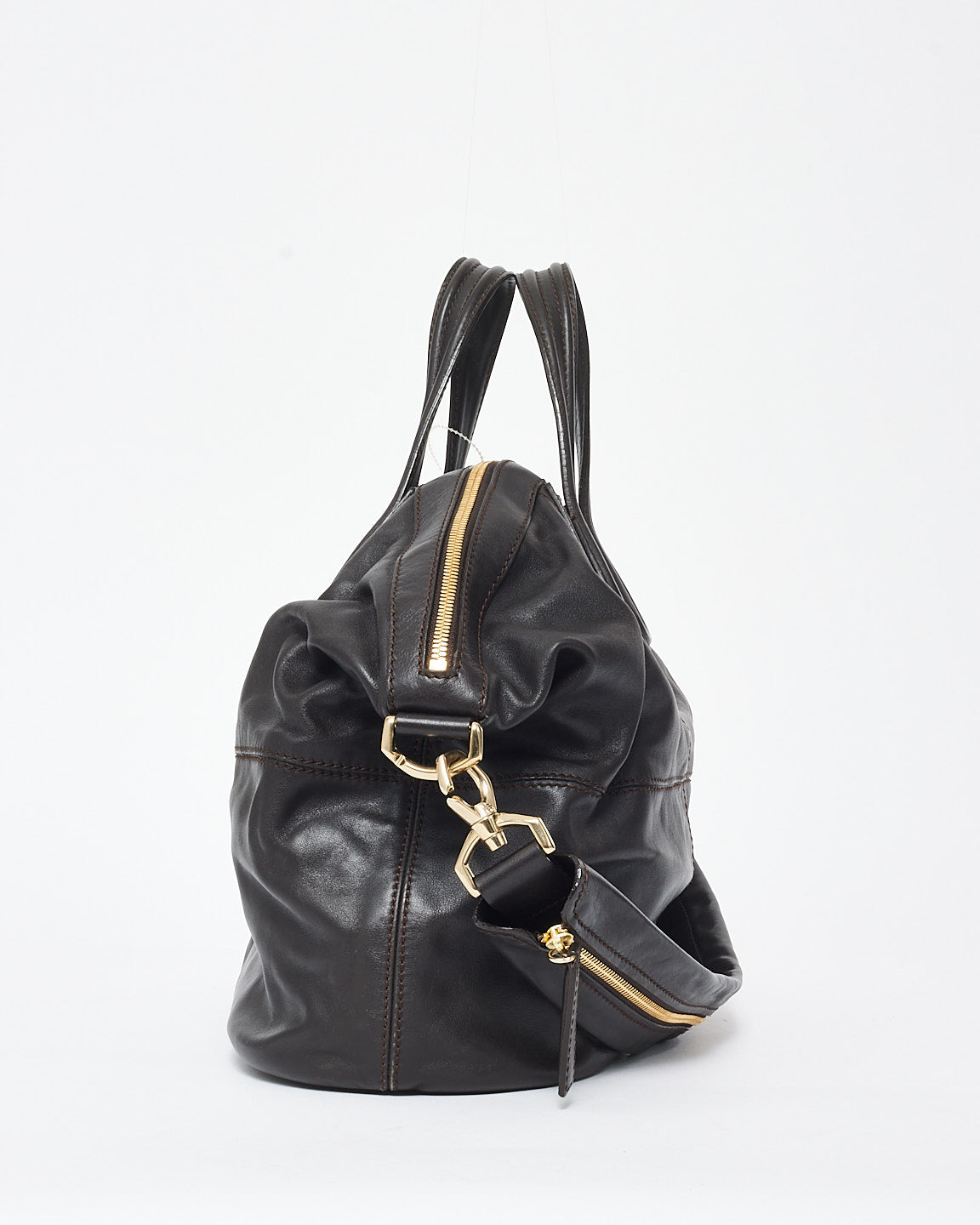 Givenchy Dark Brown Leather Nightingale Shoulder Bag