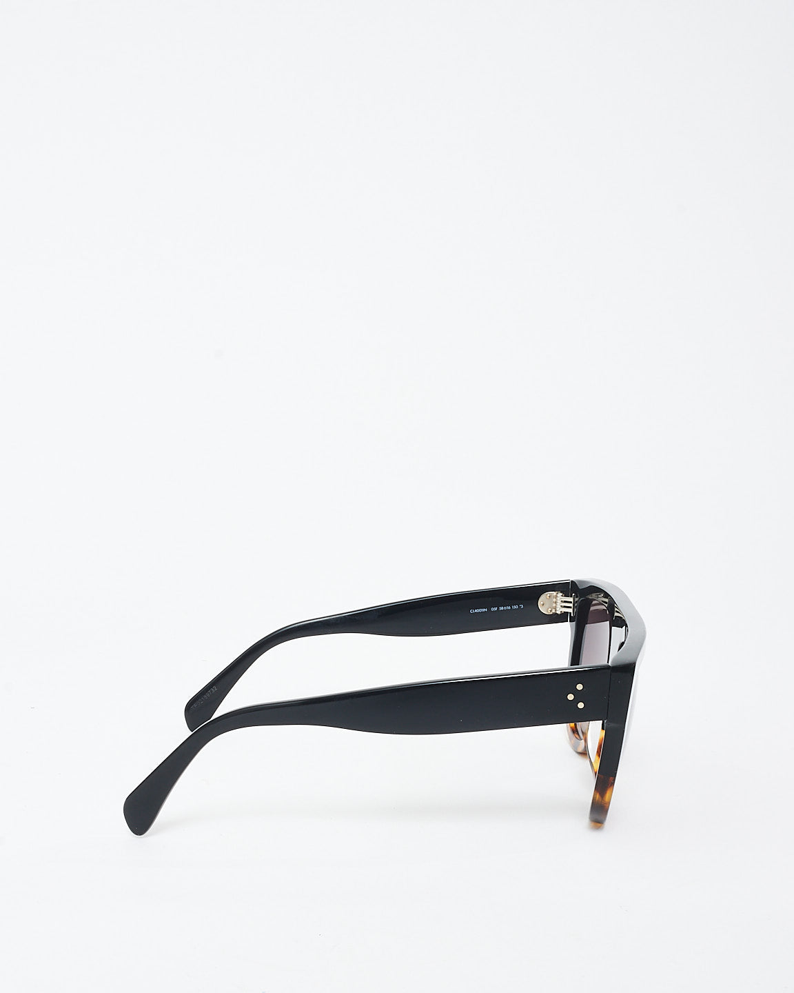 Celine Black 
Tortoise Acetate Flap Top Oversized CL4001IN Sunglasses