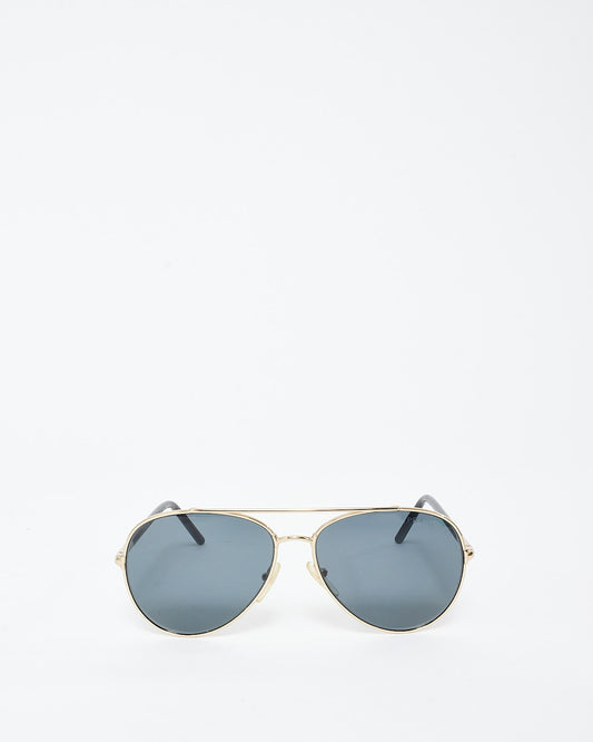 Prada Gold 
Black SPR66X Aviator Sunglasses