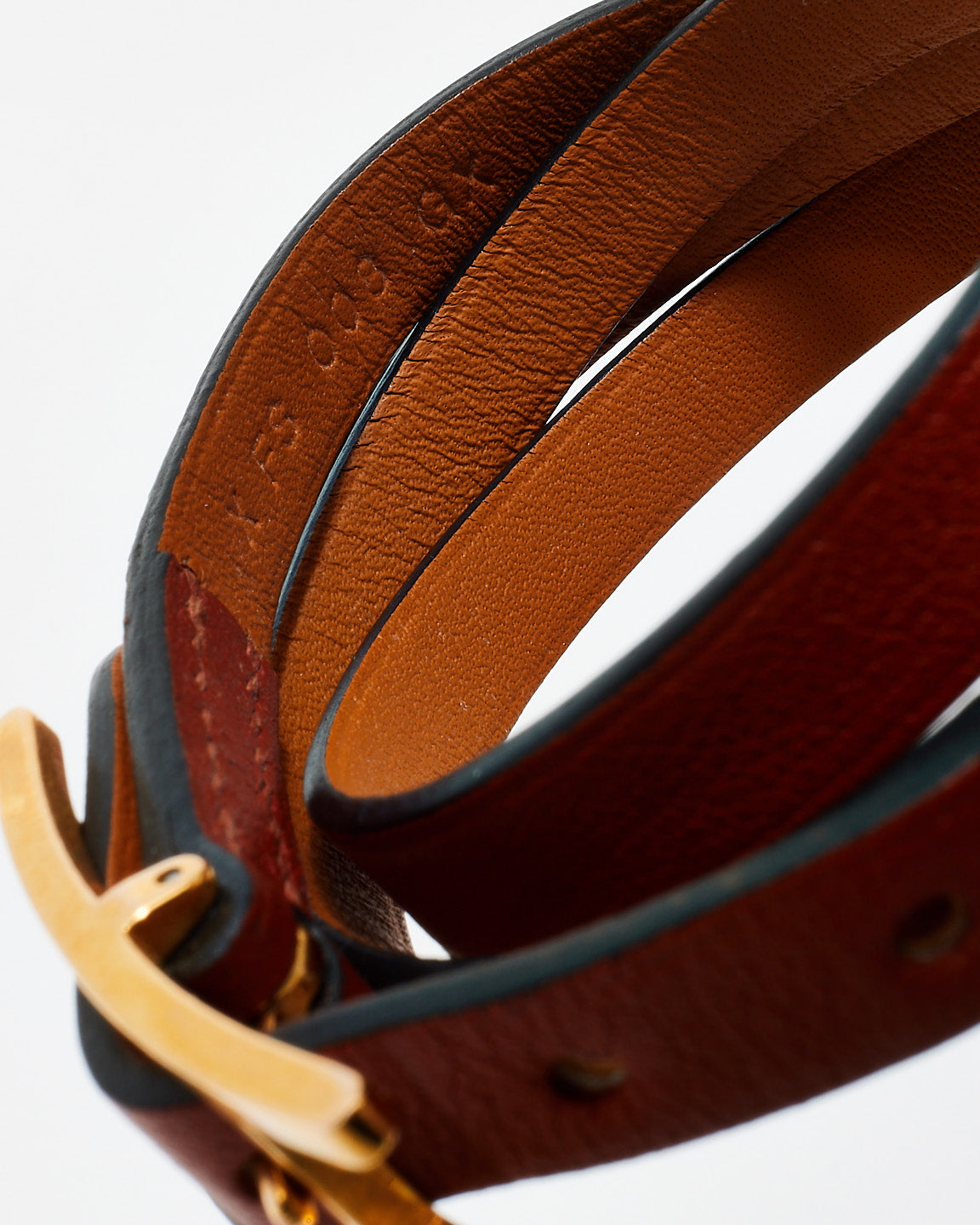 Hermès Rust Leather Double Tour Be Hapi Bracelet - S