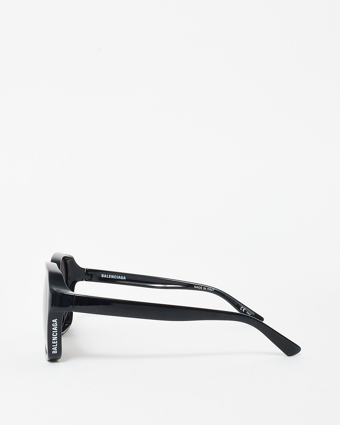 Balenciaga Black Acetate Logo Oversized Square BB0153SA Sunglasses