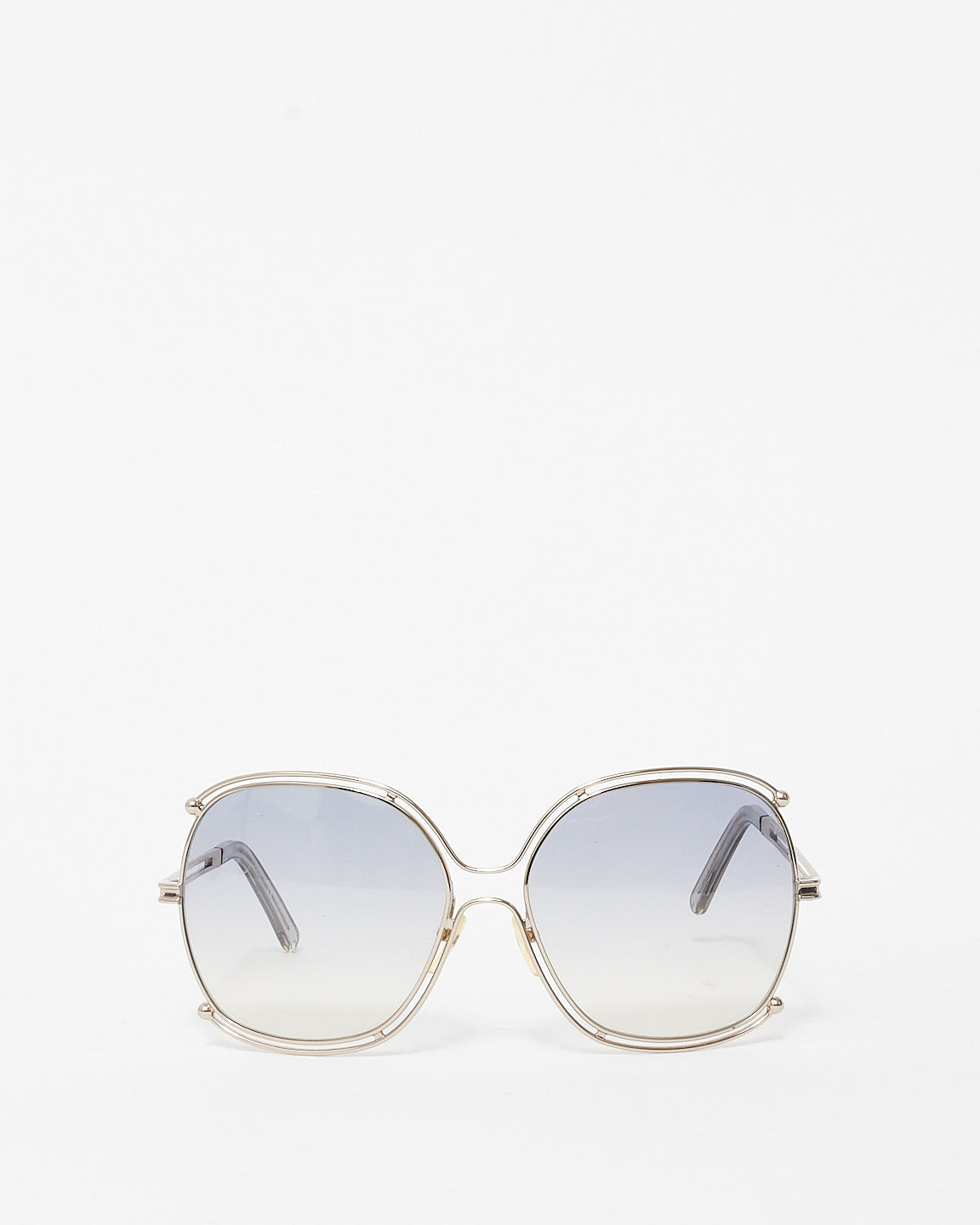 Chloé Grey 
Silver Oversized Square Frame Sunglasses