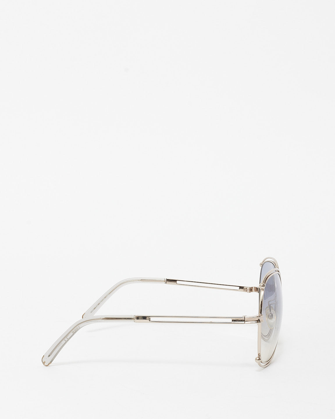 Chloé Grey 
Silver Oversized Square Frame Sunglasses