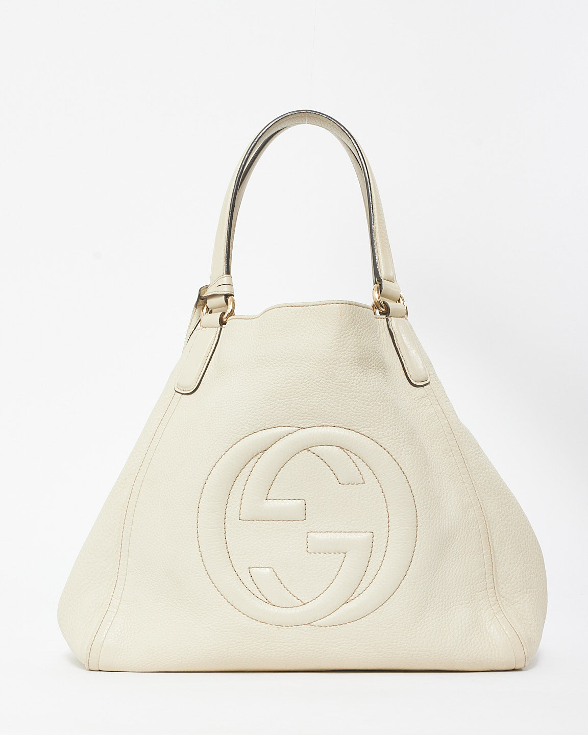 Gucci Off White Leather Soho Hobo Shoulder Bag