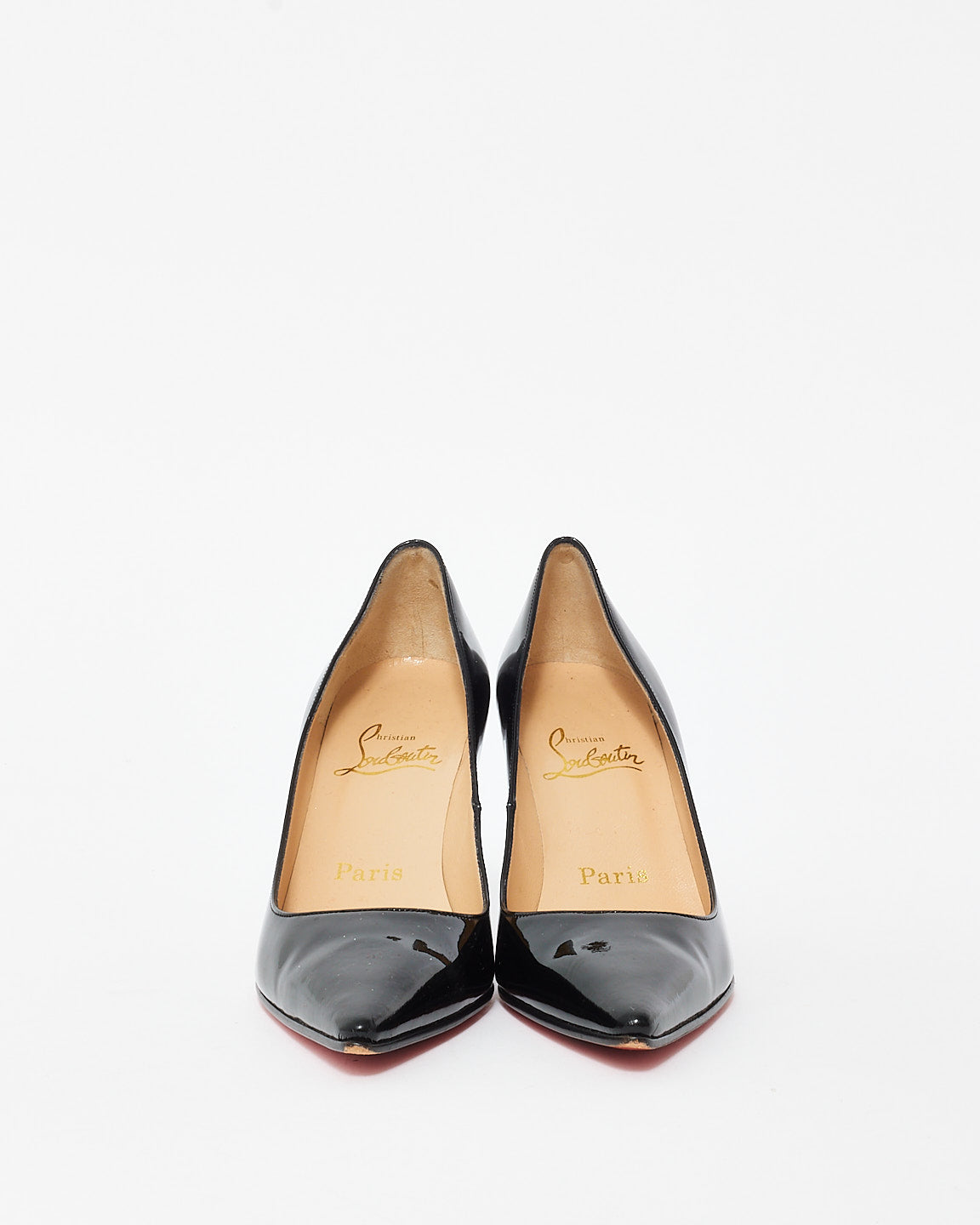 Christian Louboutin Black Patent Leather Pigalle 85 Pumps - 35.5